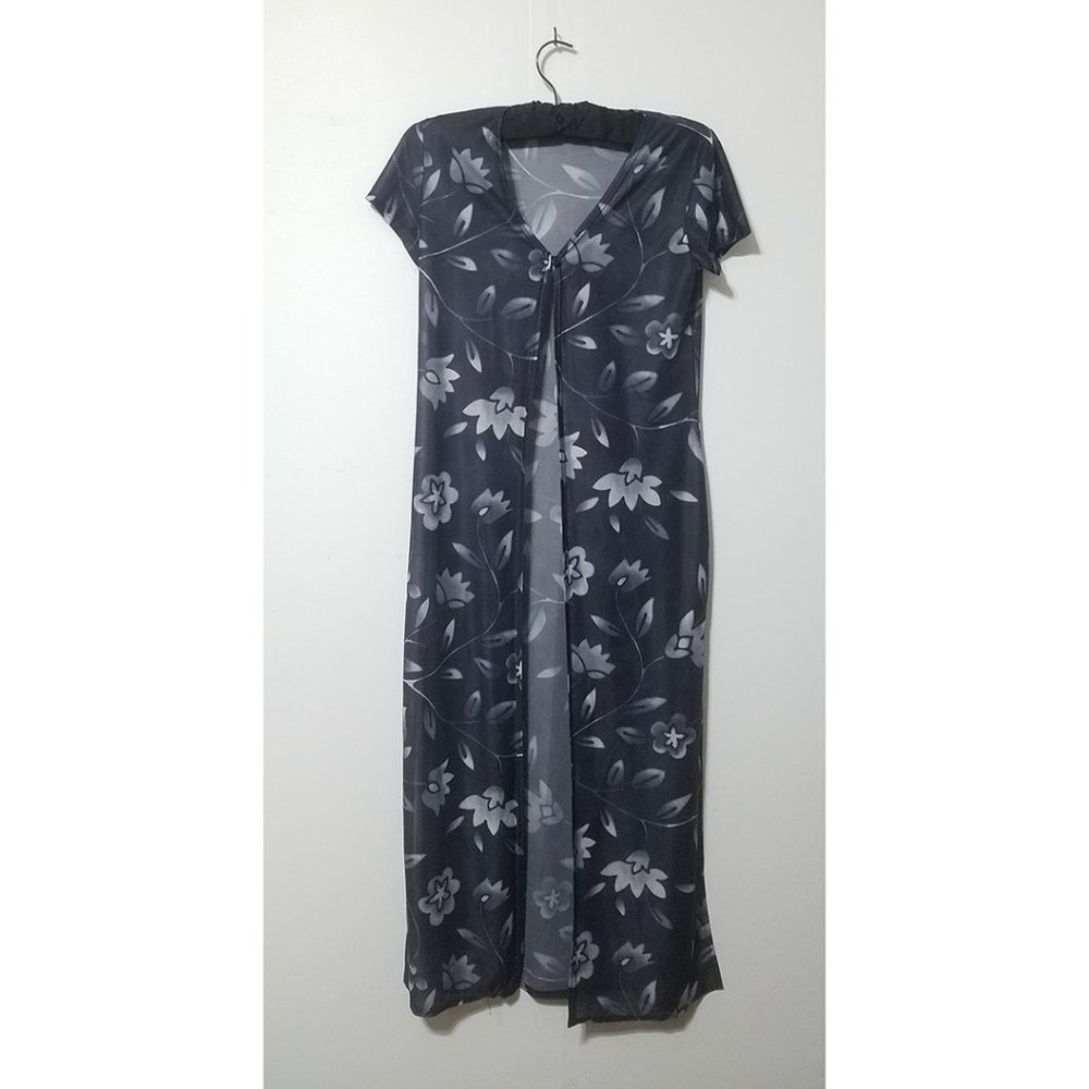 Sheer Navy Blue Floral Cover | Small | Y.K. Clothing